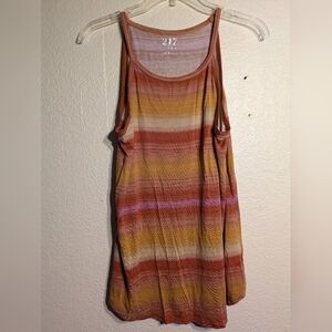 24/7 by Maurice size large Women's Multicolor Striped Tank Top
